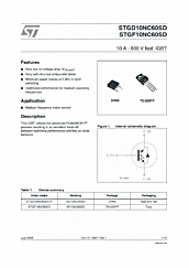 DataSheet STGF10NC60SD pdf